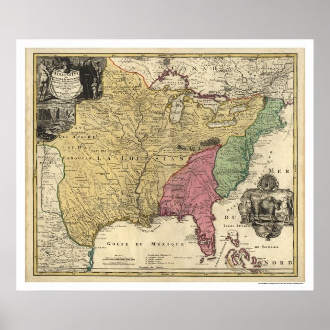 Affiches Early America Map 1763 (Devant)