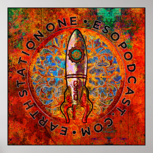 Affiches Earth Station One Rocket Ship
