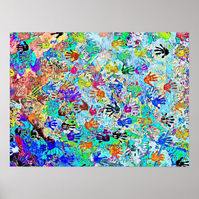 Affiches East Side Gallery, Berlin Wall, Mains (7) (Devant)