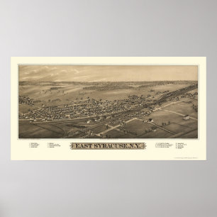 Affiches East Syracuse, NY Panoramic Map - 1885