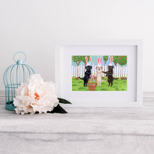 Affiches Easter Bunny Labradors Artwork