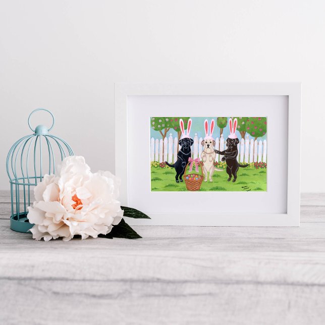 Affiches Easter Bunny Labradors Artwork (Créateur téléchargé)