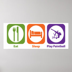 Affiches Eat Sleep Play Paintball