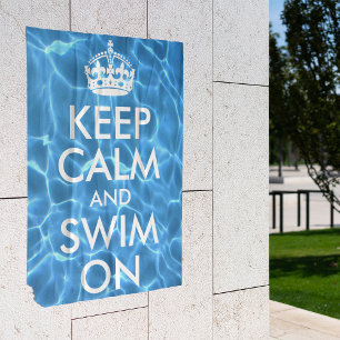 Affiches Eau de piscine bleue Gardez votre calme et continu