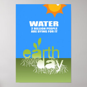 AFFICHES EAU - DEUX MILLIARDS DE PERSONNES MEURTENT POUR ÇA