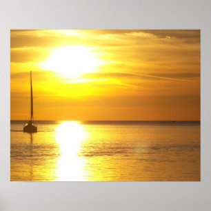Affiches Eaux du coucher de soleil
