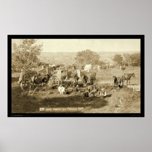 Affiches Écart-type 1887 de Chuckwagon de cowboy