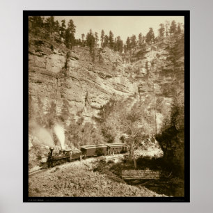 Affiches Écart-type géant 1890 de Black Hills de train de
