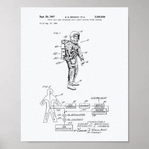 Affiches Échangeur de chaleur de combinaison spatiale 1967 