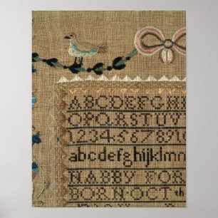 Affiches Échantillonneur par N.Ford, 1799, New Hampshire