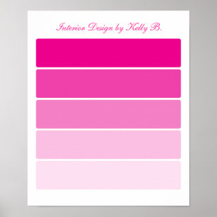 Affiches Échantillons de peinture rose vif