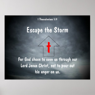 Affiches Échapper à la tempête Dieu a choisi Jésus