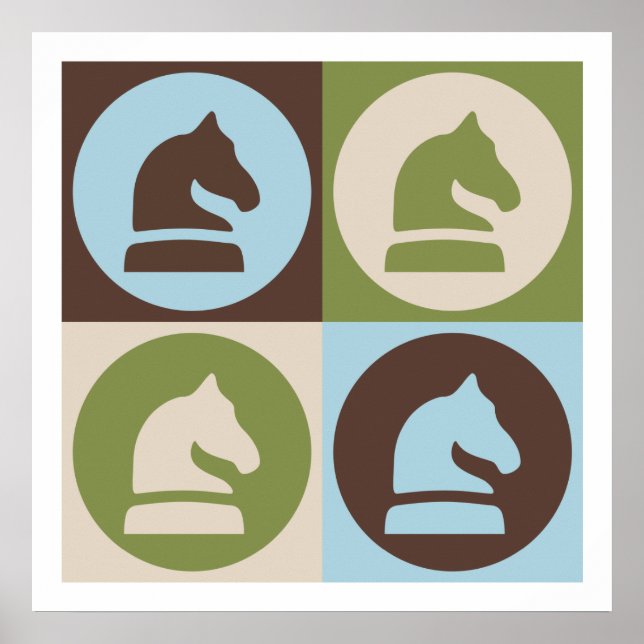 Affiches Échecs Pop Art (Devant)