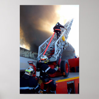 Affiches Échelle Escalade pompier