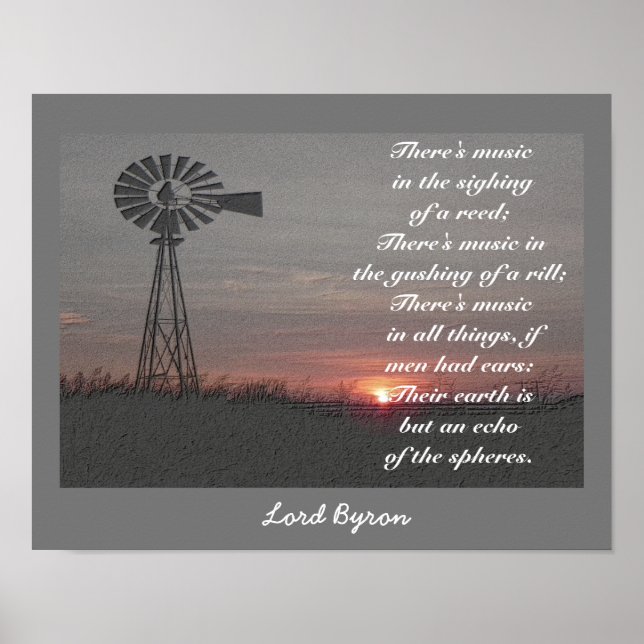 Affiches Echo des sphères _ citation - Lord Byron (Devant)