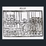 Affiches Éclairage de la Menorah<br><div class="desc">Éclairage de l'école juive la Menorah (coupe de bois) situé dans une Collection privée.</div>