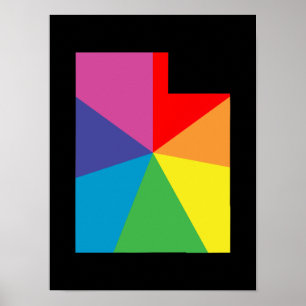 Affiches éclatement de la couleur utah