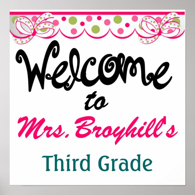 Affiches École - Accueil de la classe de l'enseignant - SRF (Devant)