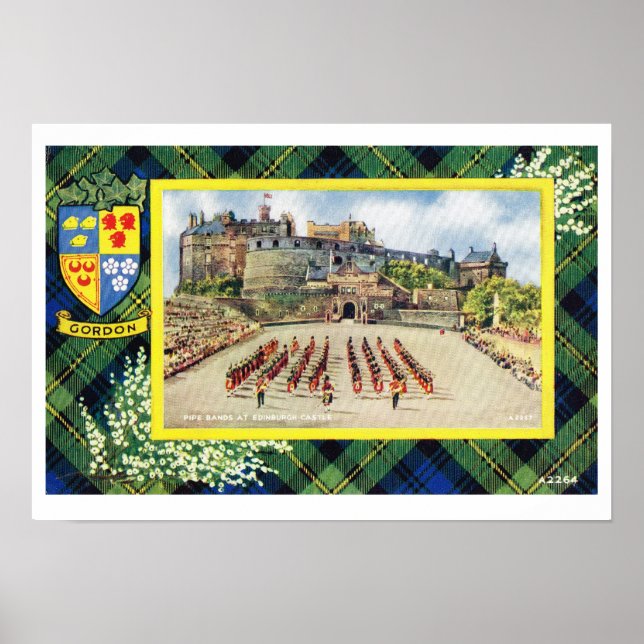 Affiches Ecosse vintage, Fraser, Gordon, Château d'Édimbour (Devant)