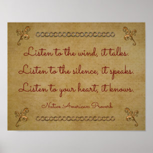 Affiches Écouter Le Vent — Imprimé