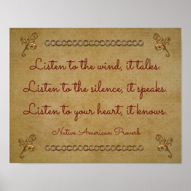 Affiches Écouter Le Vent — Imprimé (Devant)