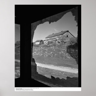 Affiches Écran cassé de l'ancienne maison de cuisine