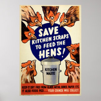 Affiches Écrans - Alimenter les poules