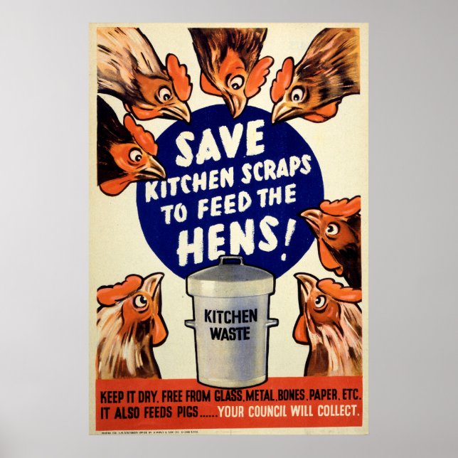 Affiches Écrans - Alimenter les poules (Devant)