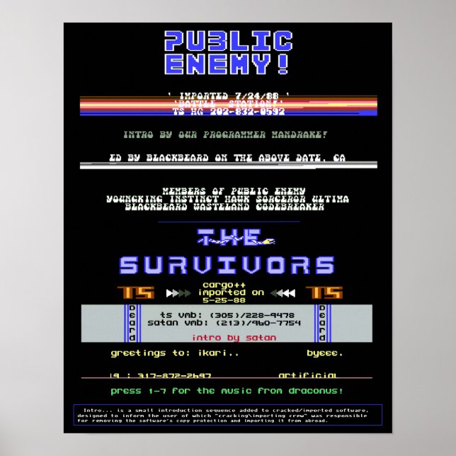 Affiches Écrans d'entrée Commodore 64 14" x 18" PE & TS (Devant)