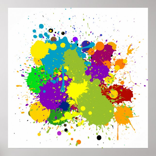 Affiches Écrans encrés colorés (Devant)