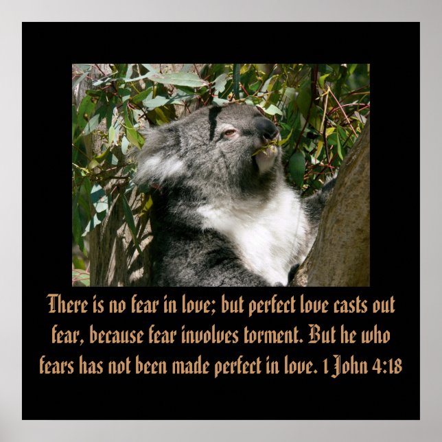 Affiches Écriture chrétienne 1 Jean 4:18 (Devant)