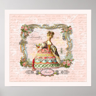 Affiches Écriture française Marie Antoinette Imprimer