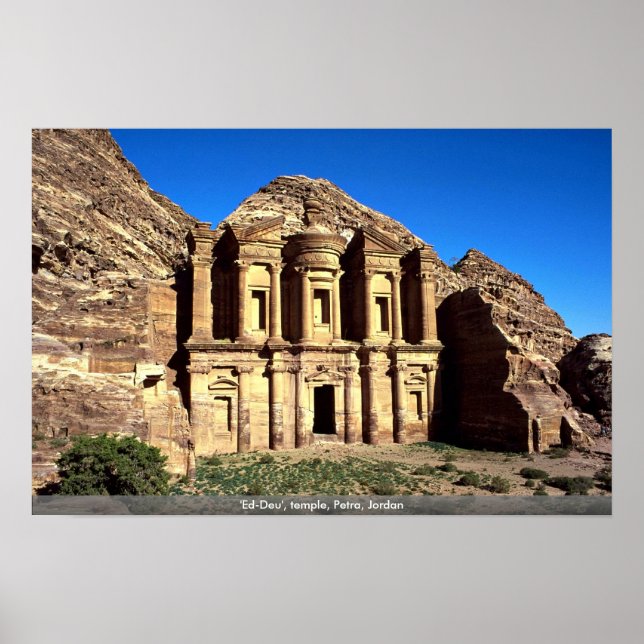Affiches Ed-Deu, temple, Petra, Jordanie (Devant)