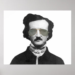 Affiches Edgar Allan Poe dans des lunettes de soleil