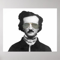Edgar Allan Poe en lunettes de soleil