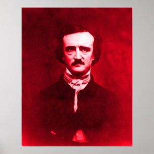 Affiches Edgar Allan Poe en rouge