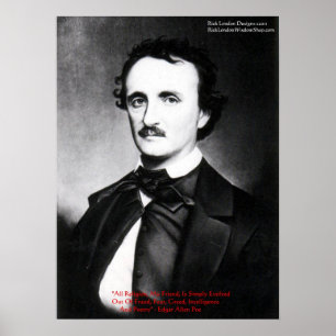 Affiches Edgar Allan Poe "La religion est" Citation de sage