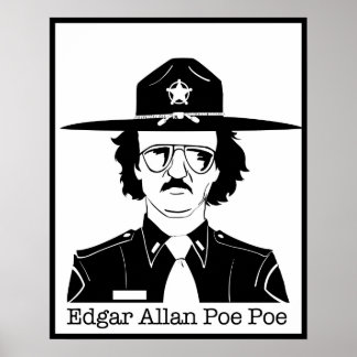 Affiches Edgar Allan Poe Poe (noir sur blanc)