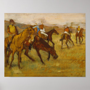 Affiches Edgar Degas - Avant la course