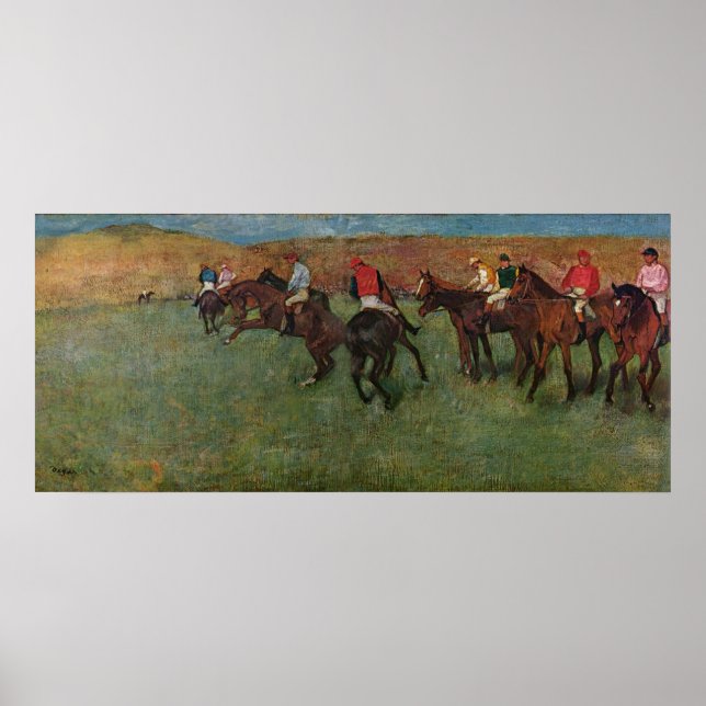 Affiches Edgar Degas - Course à cheval avant le début 1878- (Devant)