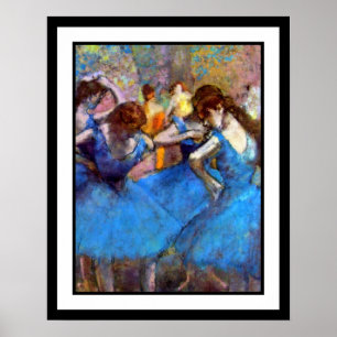 Affiches Edgar Degas - Dancers In Blue - Ballet Dance Lover