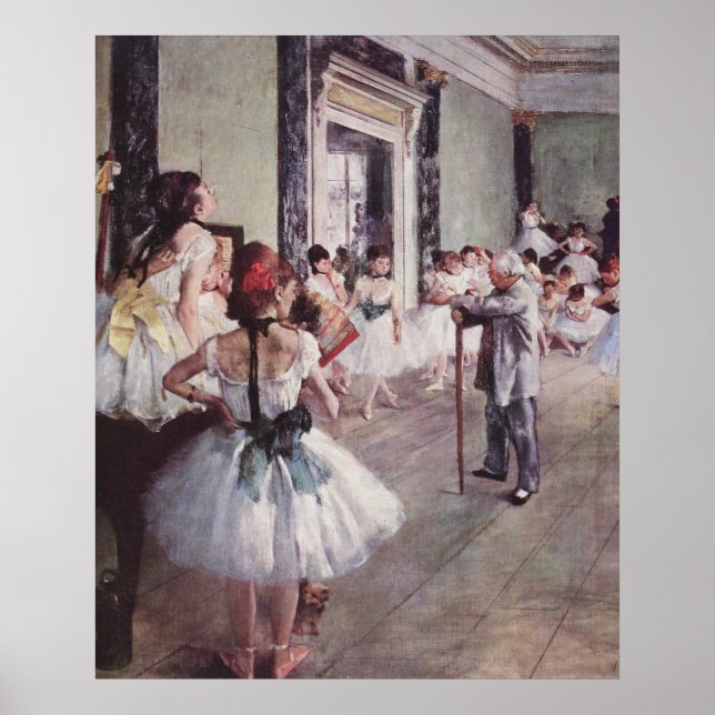 Affiches Edgar Degas - Danse Classe 1875 danseurs en toile  (Devant)