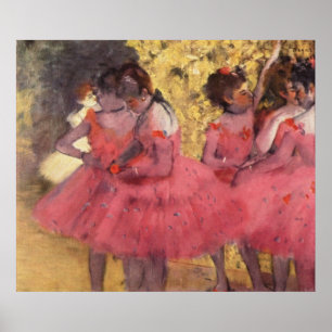 Affiches Edgar Degas - Danseur en rose dans l'huile de l'ai