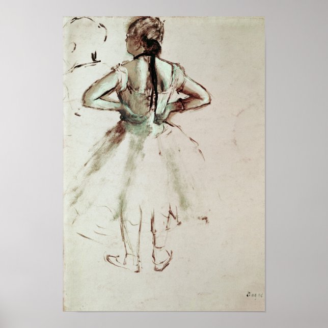 Affiches Edgar Degas | Danseur vu de l'arrière (Devant)