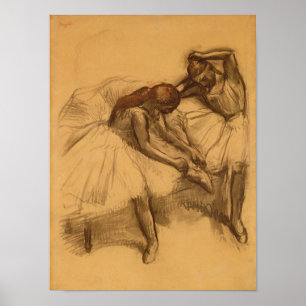 Affiches Edgar Degas   Deux danseurs