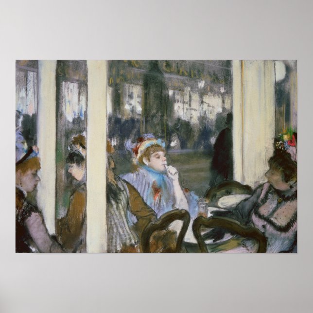 Affiches Edgar Degas | Femmes sur une terrasse de café, 187 (Devant)