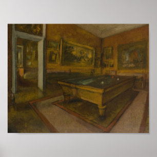 Affiches Edgar Degas - Salle de billard à Menil-Hubert