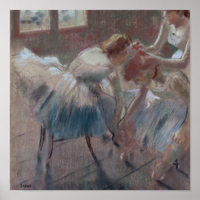 Affiches Edgar Degas | Three Dancers Preparing for Class (Devant)