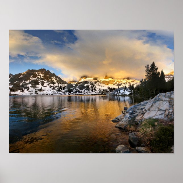 Affiches Ediza Lake Sunset - Sierra Nevada Mounts (Devant)