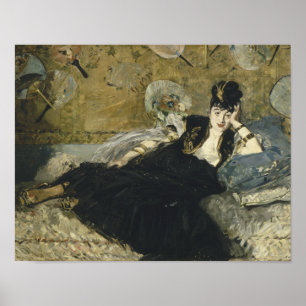 Affiches Edouard Manet - Femme avec fans